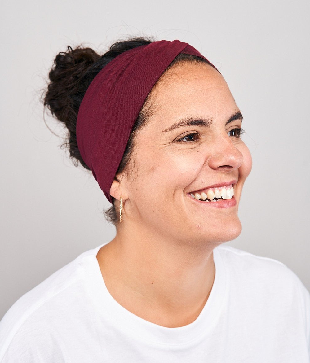 Stirnband Knot aus TENCEL™ Modal - Stirnbänder - obumi - 351 - Burgundy