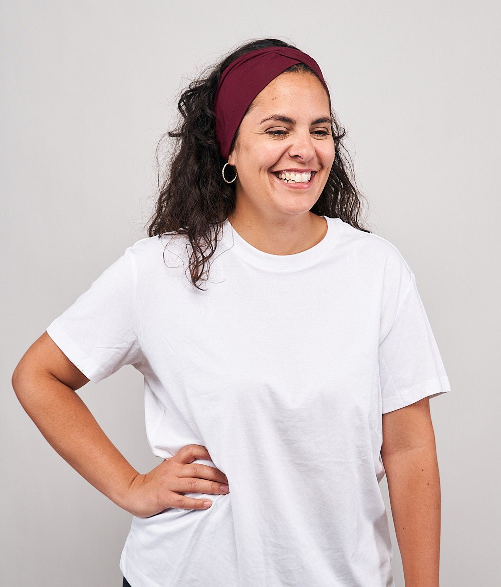 Stirnband Knot aus TENCEL™ Modal - Stirnbänder - obumi - 351 - Burgundy