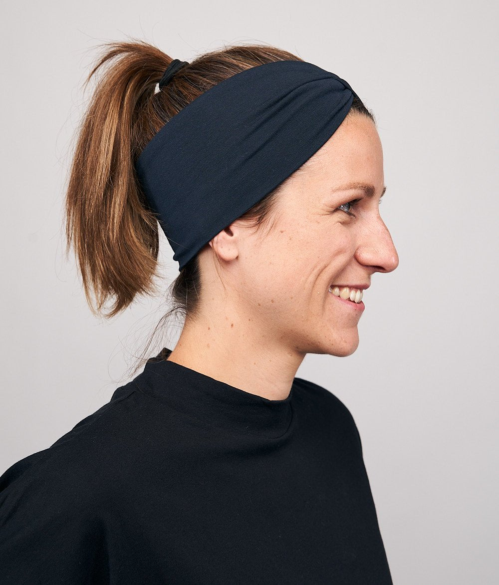 Stirnband Knot aus TENCEL™ Modal - Stirnbänder - obumi - 354 - Navy