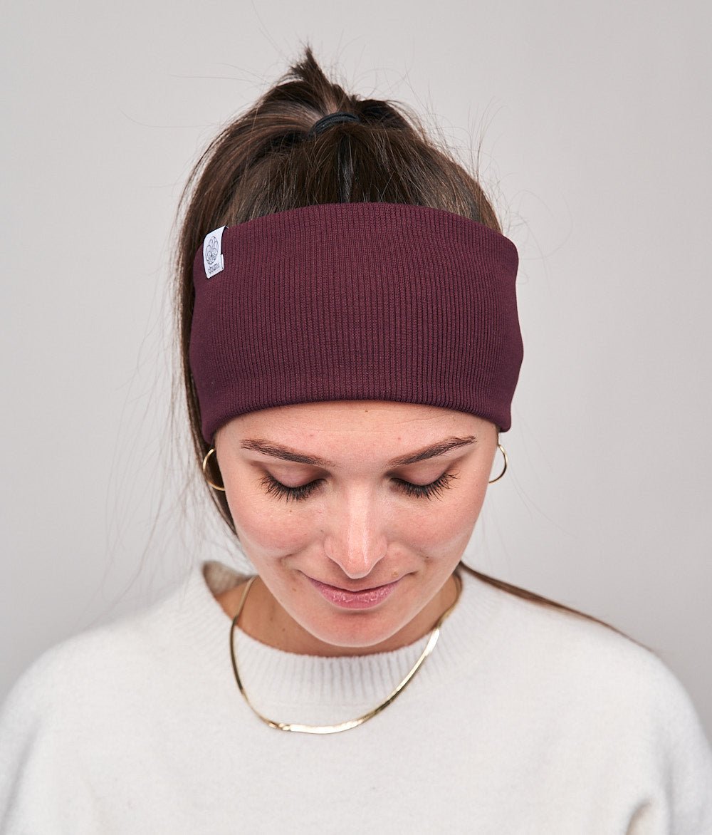 Stirnband Rippe Classic aus Bio Baumwolle - Stirnbänder - obumi - 801 - Burgundy