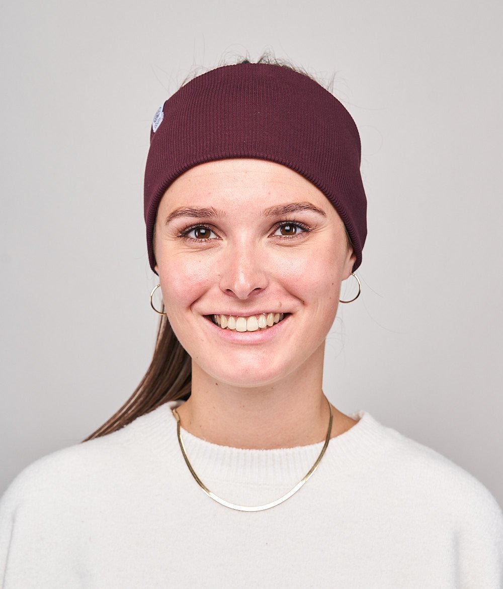 Stirnband Rippe Classic aus Bio Baumwolle - Stirnbänder - obumi - 801 - Burgundy