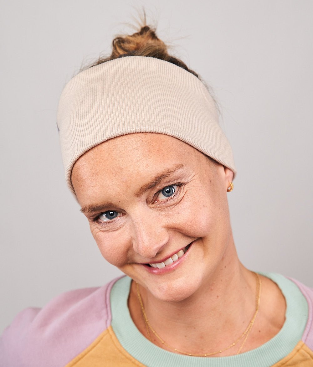 Stirnband Rippe Classic aus Bio Baumwolle - Stirnbänder - obumi - 802 - Beige