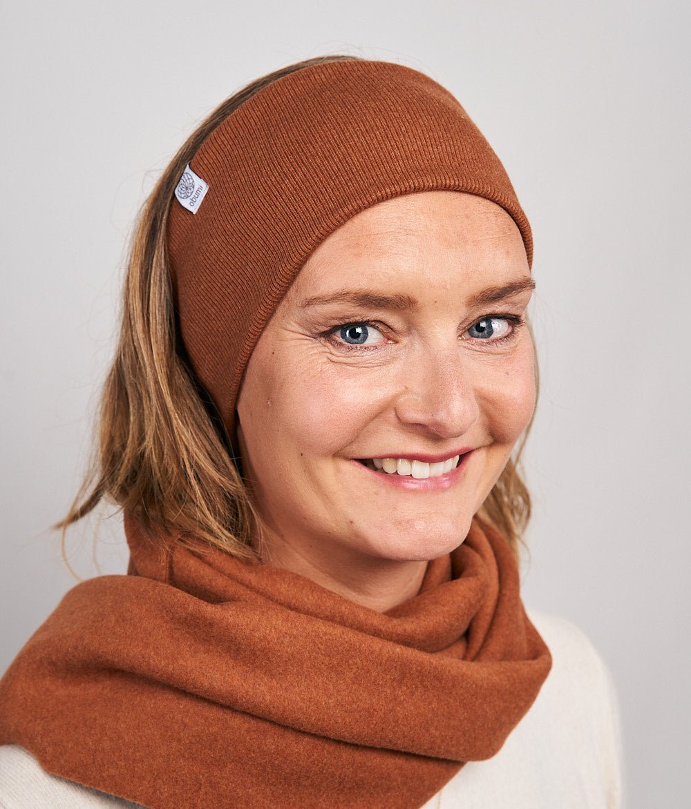 Stirnband Rippe Classic aus Bio Baumwolle - Stirnbänder - obumi - 803 - Rost