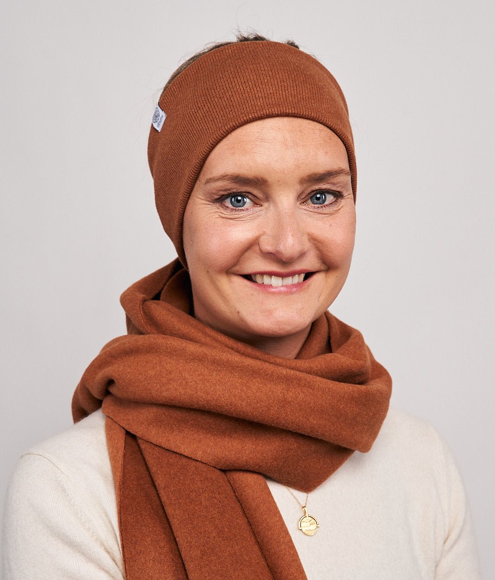 Stirnband Rippe Classic aus Bio Baumwolle - Stirnbänder - obumi - 803 - Rost