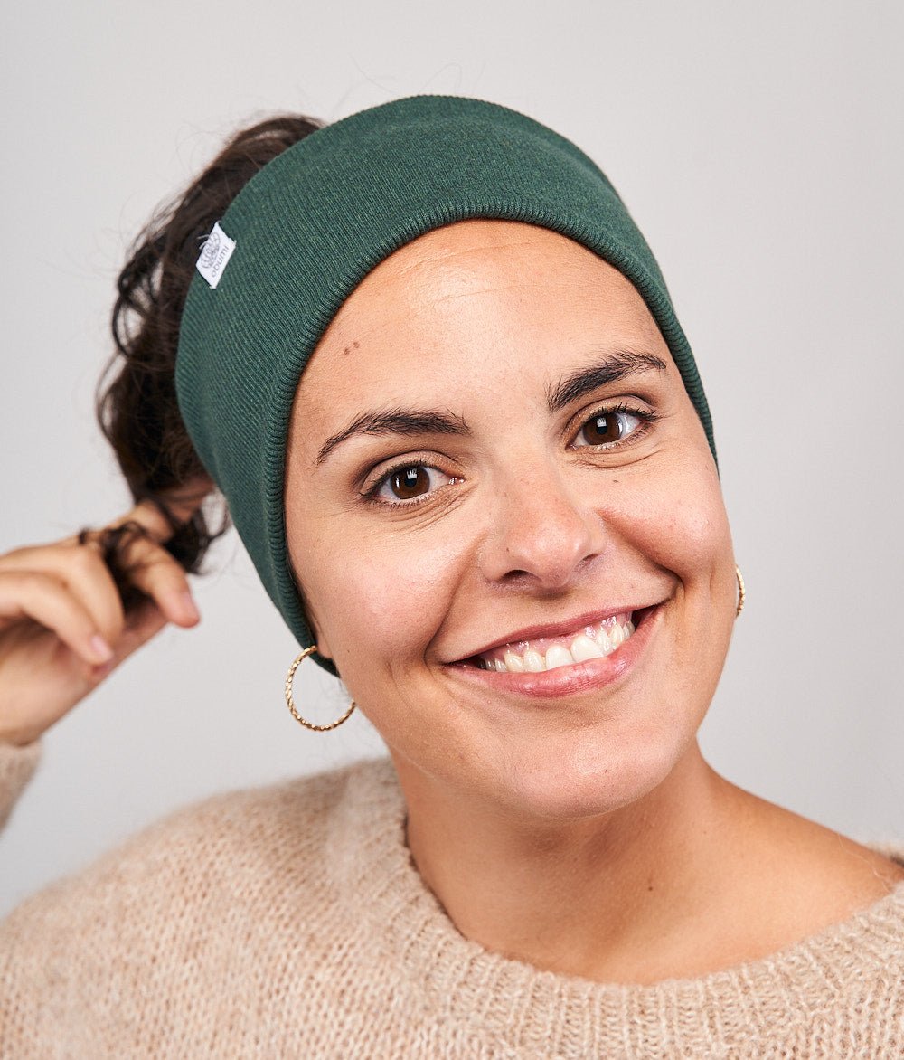 Stirnband Rippe Classic aus Bio Baumwolle - Stirnbänder - obumi - 804 - Forest Green