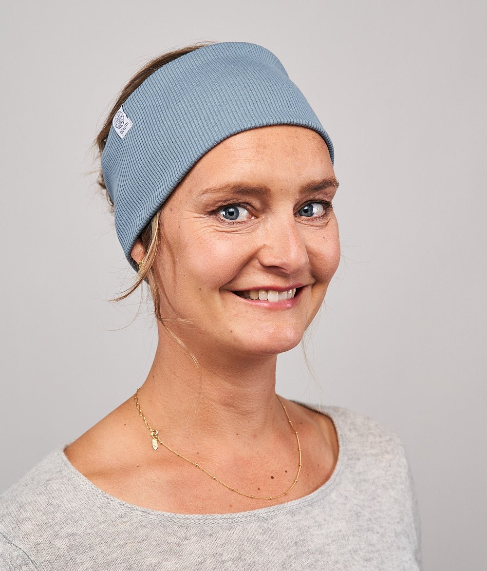 Stirnband Rippe Classic aus Bio Baumwolle - Stirnbänder - obumi - 806 - Air Blue