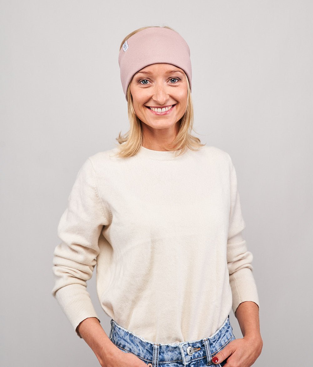 Stirnband Rippe Classic aus Bio Baumwolle - Stirnbänder - obumi - 808 - Woodrose
