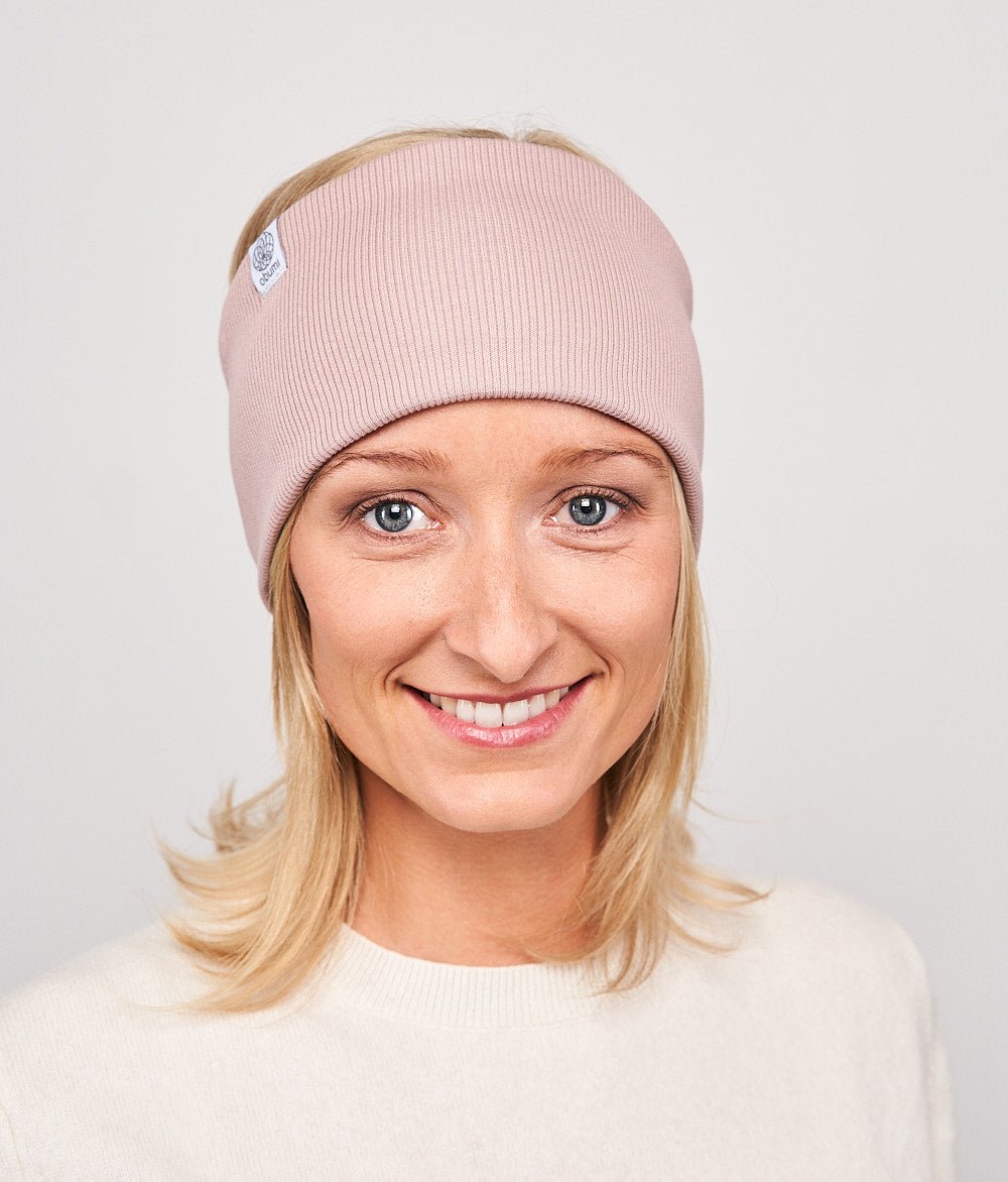 Stirnband Rippe Classic aus Bio Baumwolle - Stirnbänder - obumi - 808 - Woodrose