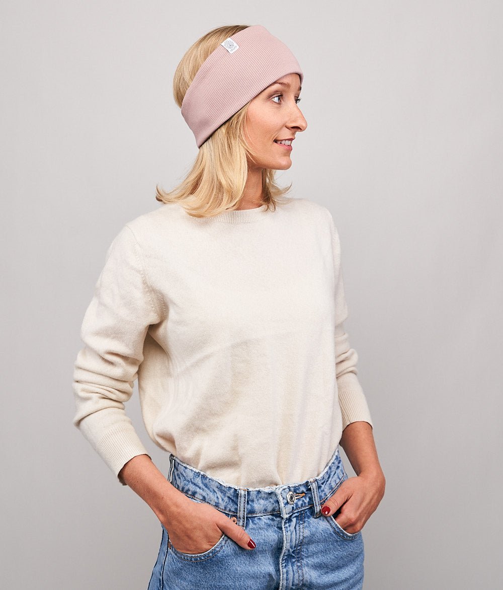 Stirnband Rippe Classic aus Bio Baumwolle - Stirnbänder - obumi - 808 - Woodrose