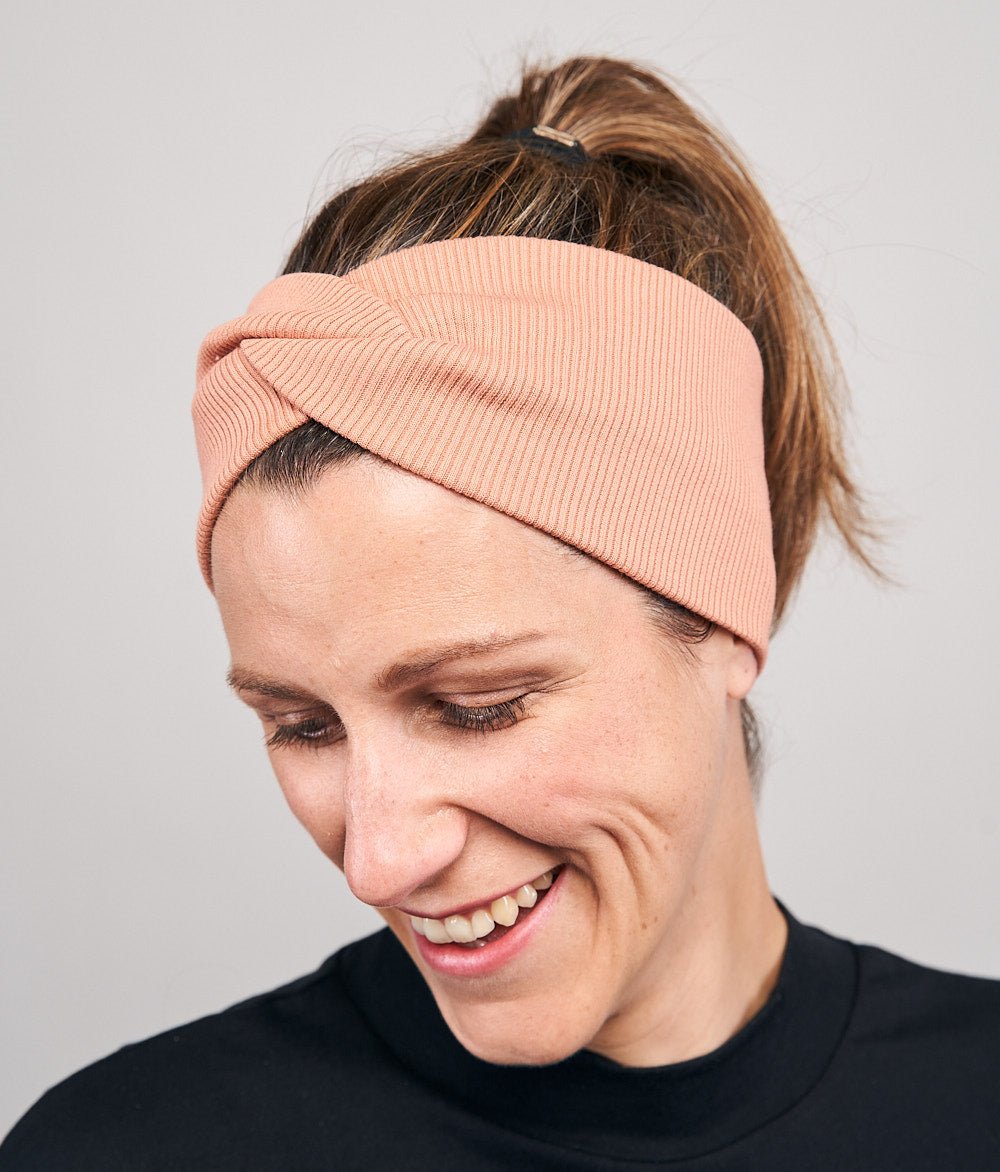 Stirnband Rippe Knot aus Bio Baumwolle - Stirnbänder - obumi - 860 - Navy