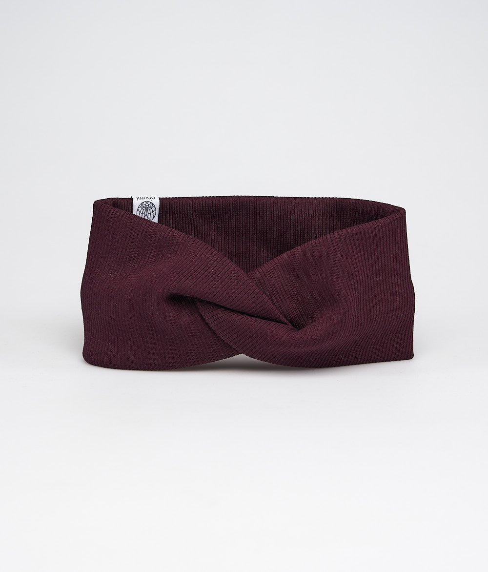 Stirnband Rippe Knot aus Bio Baumwolle - Stirnbänder - obumi - 861 - Burgundy