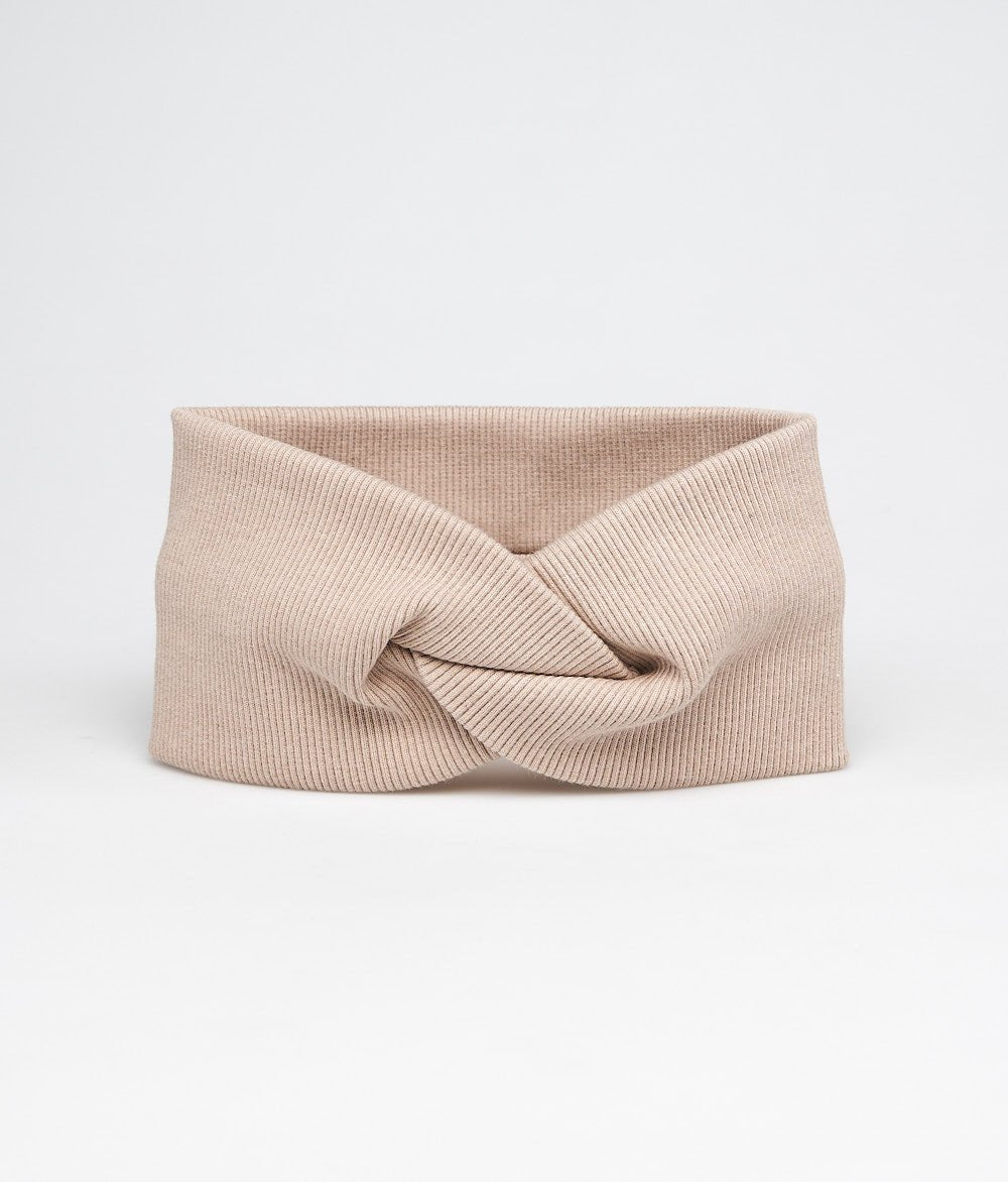 Stirnband Rippe Knot aus Bio Baumwolle - Stirnbänder - obumi - 862 - Beige