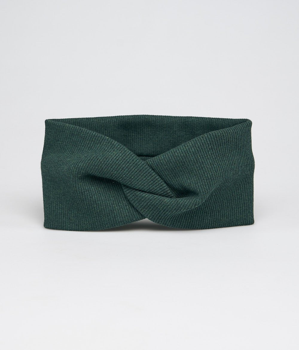 Stirnband Rippe Knot aus Bio Baumwolle - Stirnbänder - obumi - 864 - Forest Green