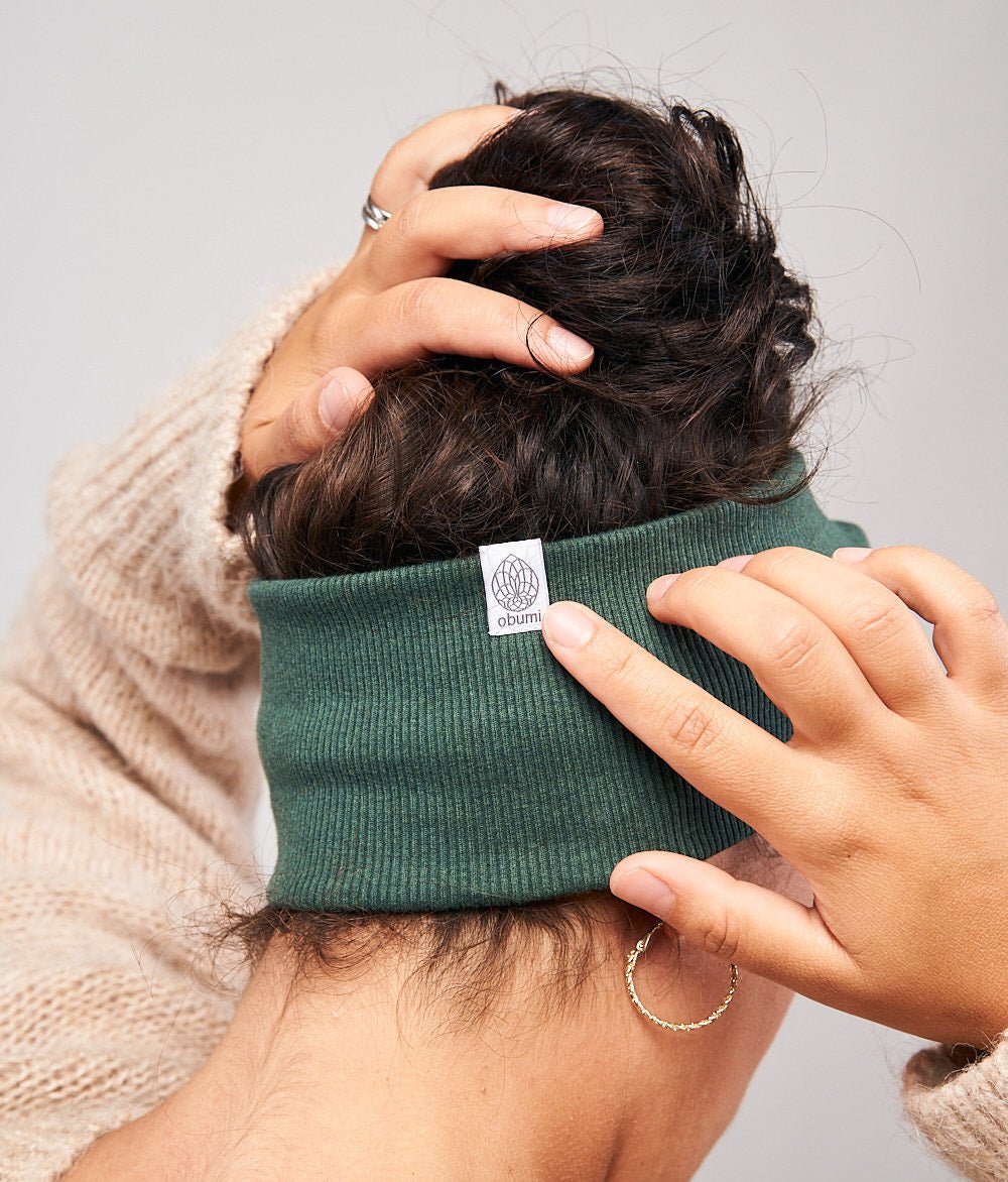 Stirnband Rippe Knot aus Bio Baumwolle - Stirnbänder - obumi - 864 - Forest Green