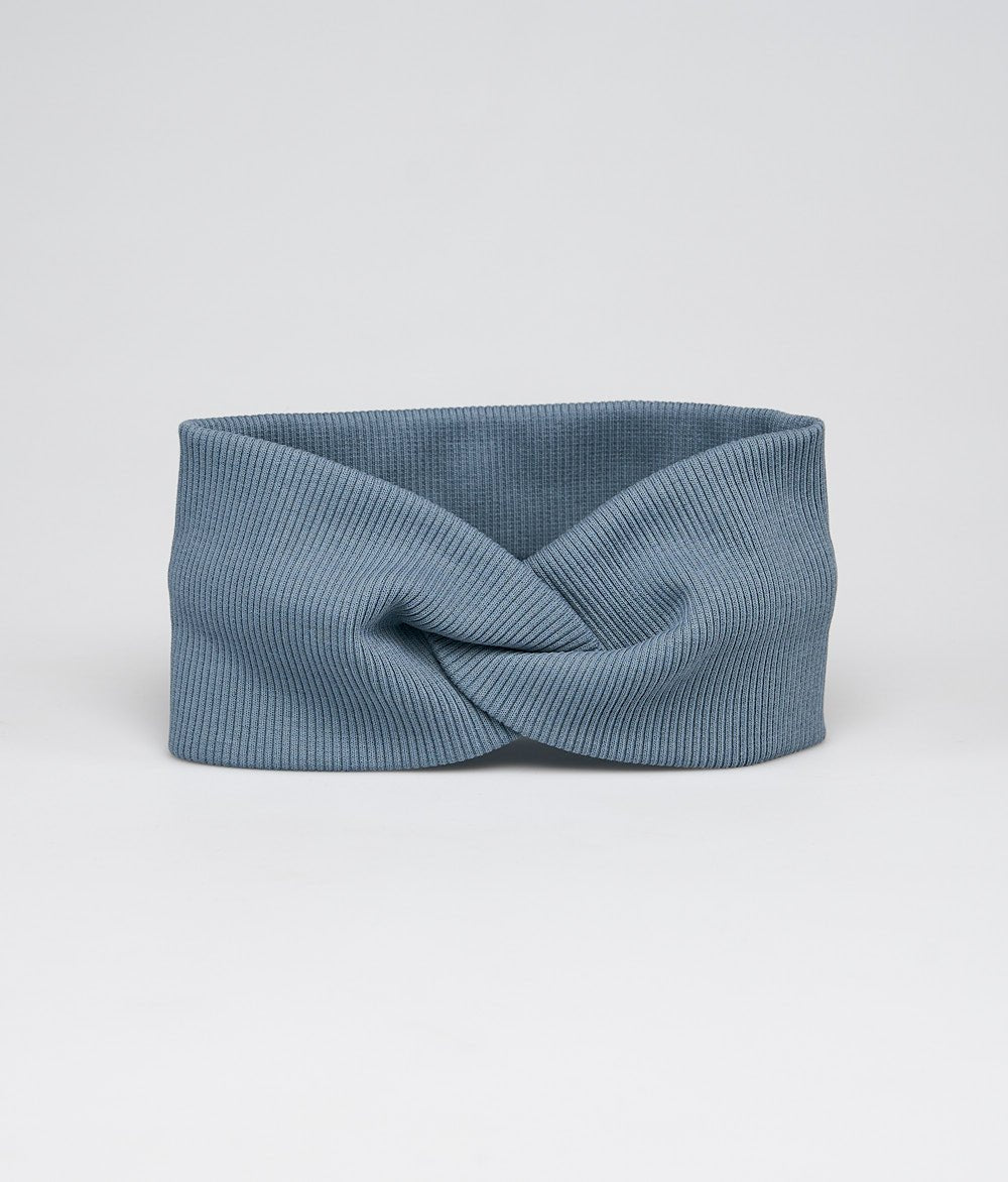 Stirnband Rippe Knot aus Bio Baumwolle - Stirnbänder - obumi - 866 - Air Blue