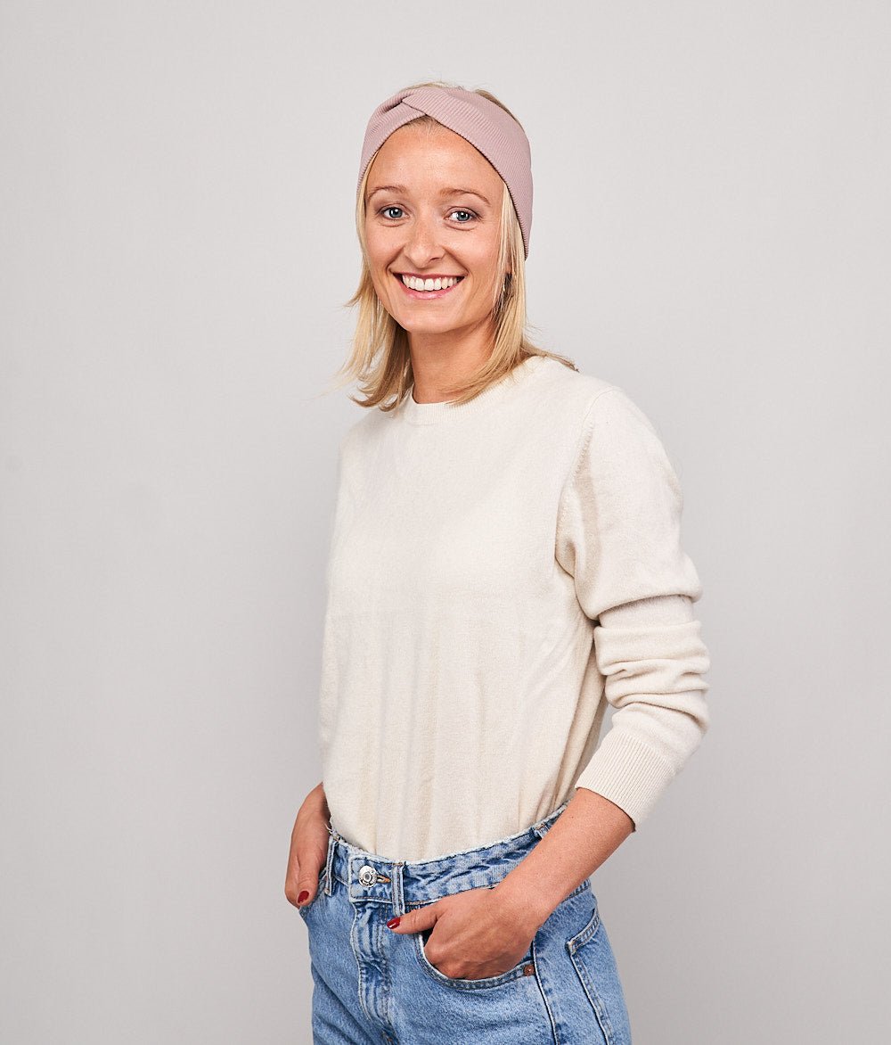 Stirnband Rippe Knot aus Bio Baumwolle - Stirnbänder - obumi - 868 - Woodrose