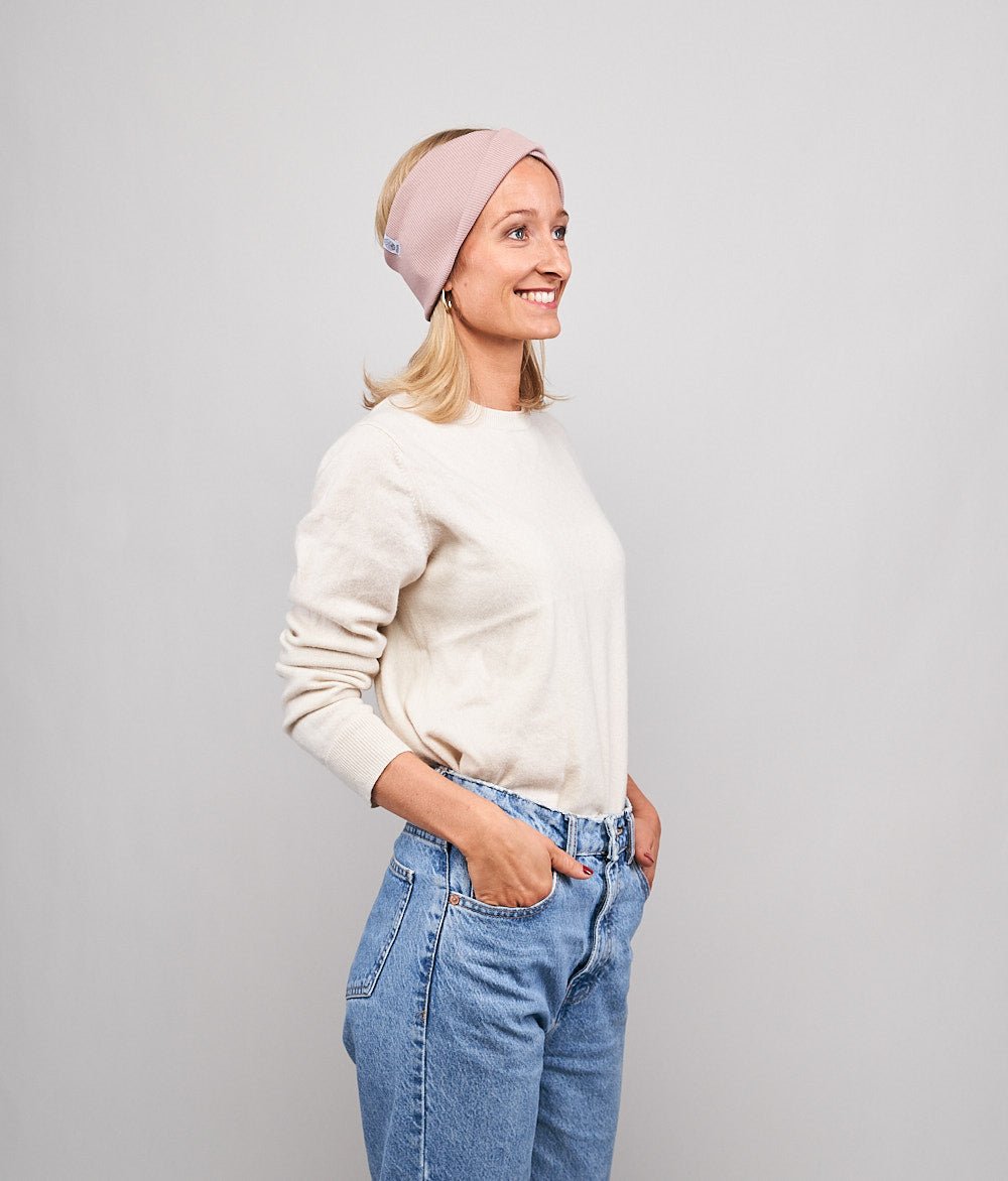 Stirnband Rippe Knot aus Bio Baumwolle - Stirnbänder - obumi - 868 - Woodrose