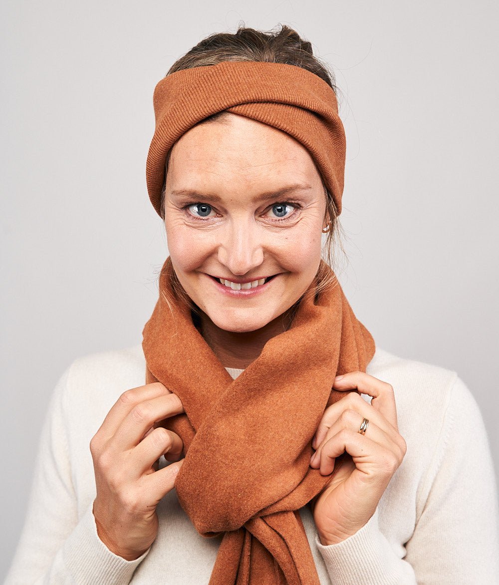 Stirnband Rippe Twist aus Bio Baumwolle - Stirnbänder - obumi - 840 - Navy