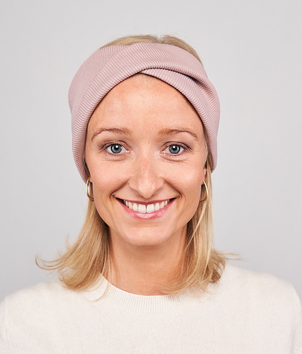 Stirnband Rippe Twist aus Bio Baumwolle - Stirnbänder - obumi - 840 - Navy