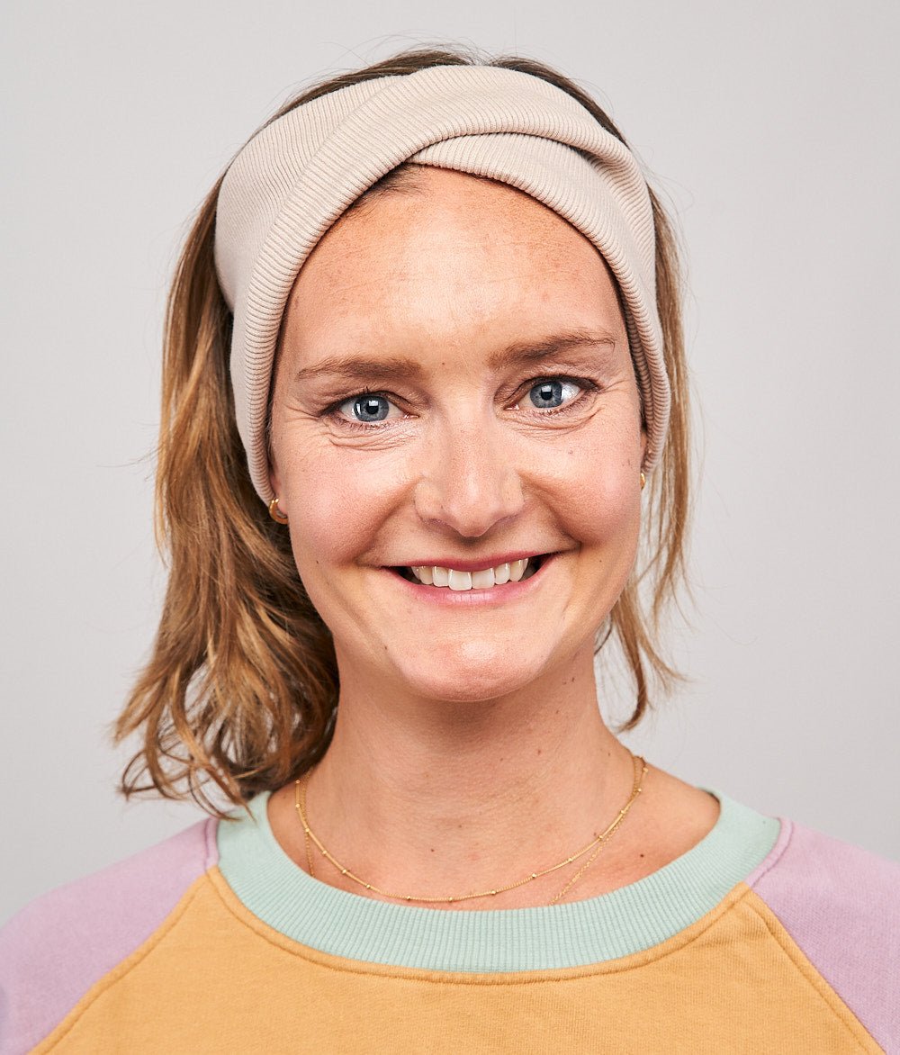 Stirnband Rippe Twist aus Bio Baumwolle - Stirnbänder - obumi - 842 - Beige