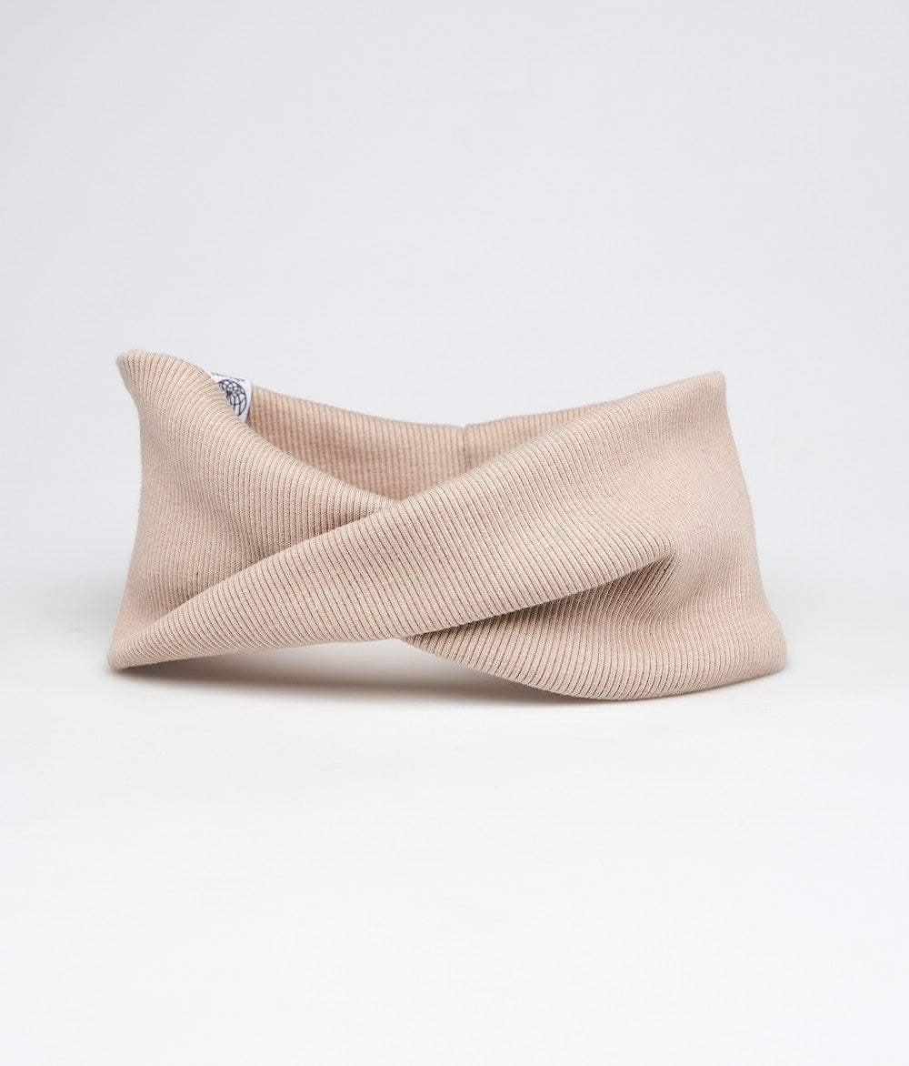 Stirnband Rippe Twist aus Bio Baumwolle - Stirnbänder - obumi - 842 - Beige