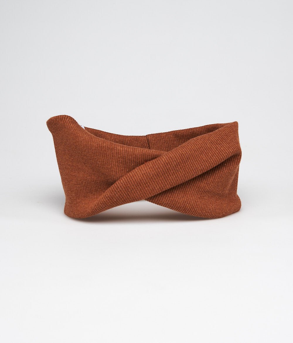 Stirnband Rippe Twist aus Bio Baumwolle - Stirnbänder - obumi - 843 - Rost