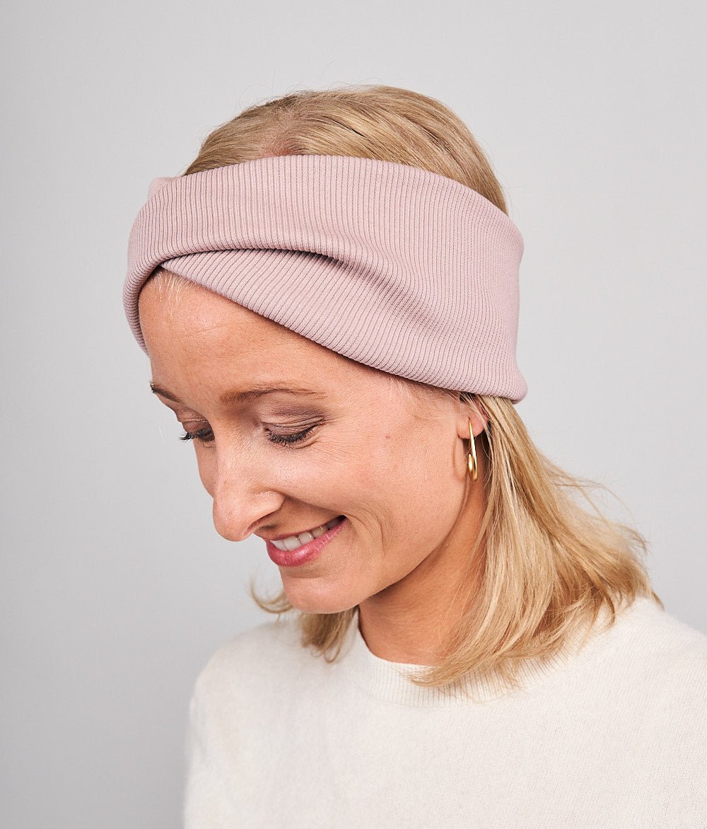 Stirnband Rippe Twist aus Bio Baumwolle - Stirnbänder - obumi - 848 - Woodrose