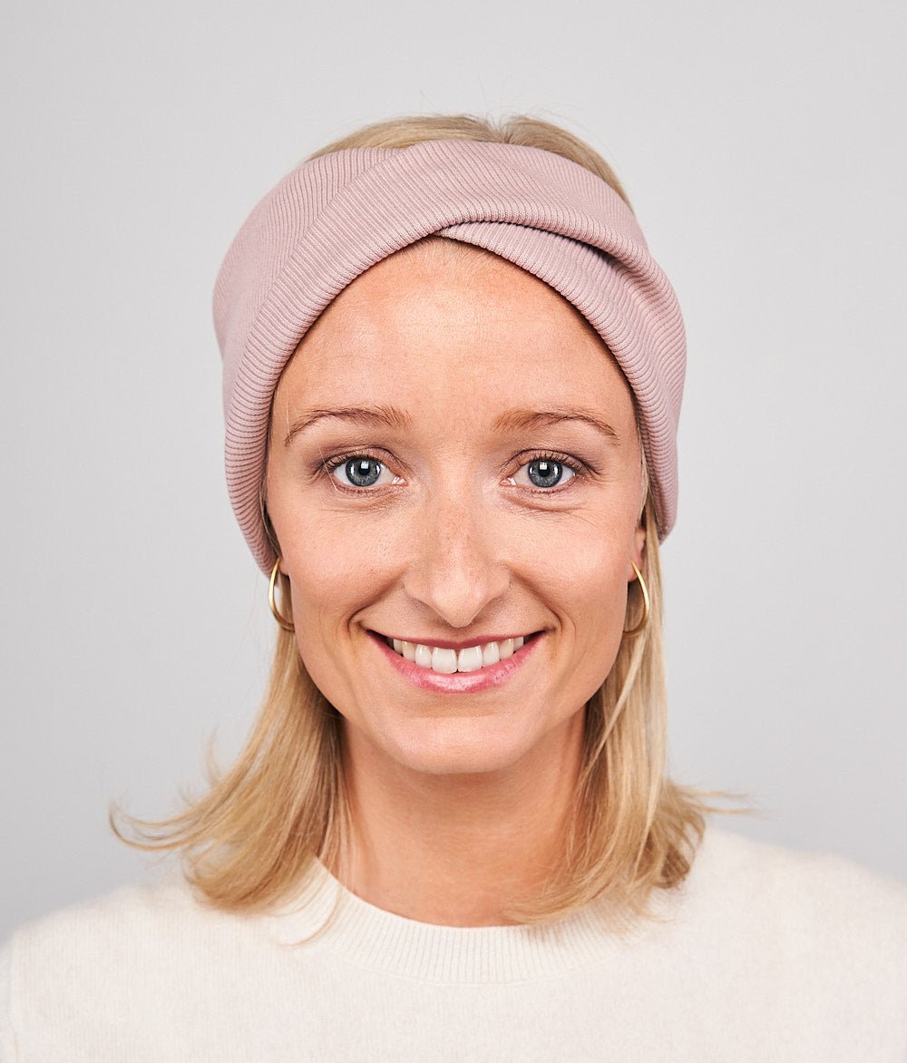 Stirnband Rippe Twist aus Bio Baumwolle - Stirnbänder - obumi - 848 - Woodrose