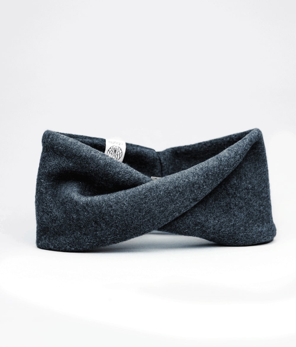 Stirnband Twist aus Bio Baumwolle - Stirnbänder - obumi - 161 - Black Melange