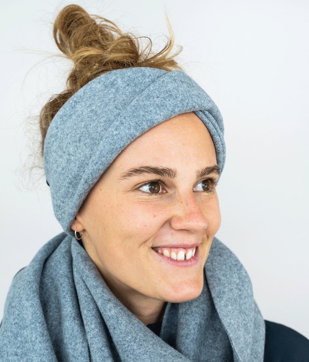 Stirnband Twist aus Bio Baumwolle - Stirnbänder - obumi - 166 - Soft Grey