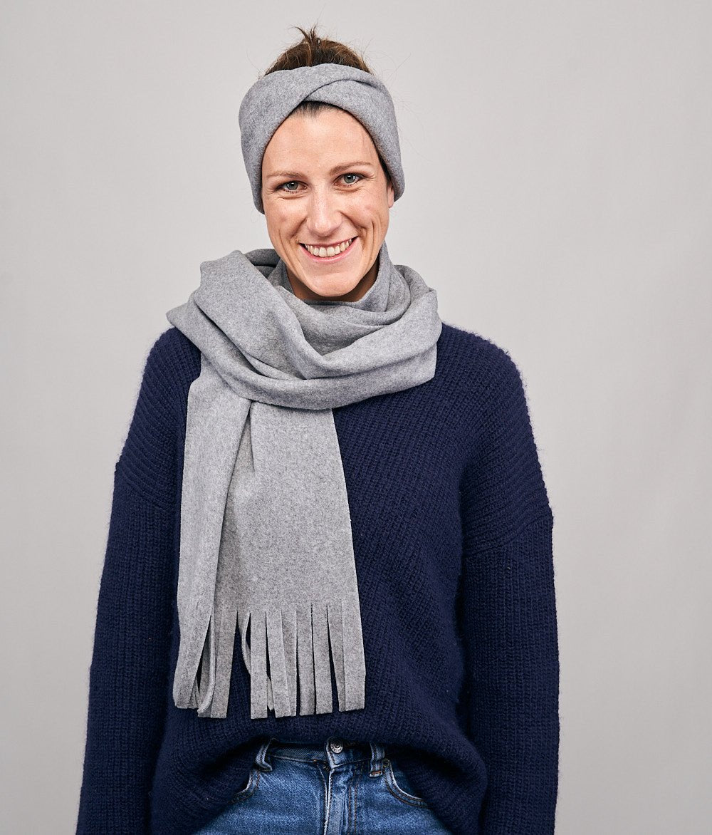 Stirnband Twist aus Bio Baumwolle - Stirnbänder - obumi - 166 - Soft Grey