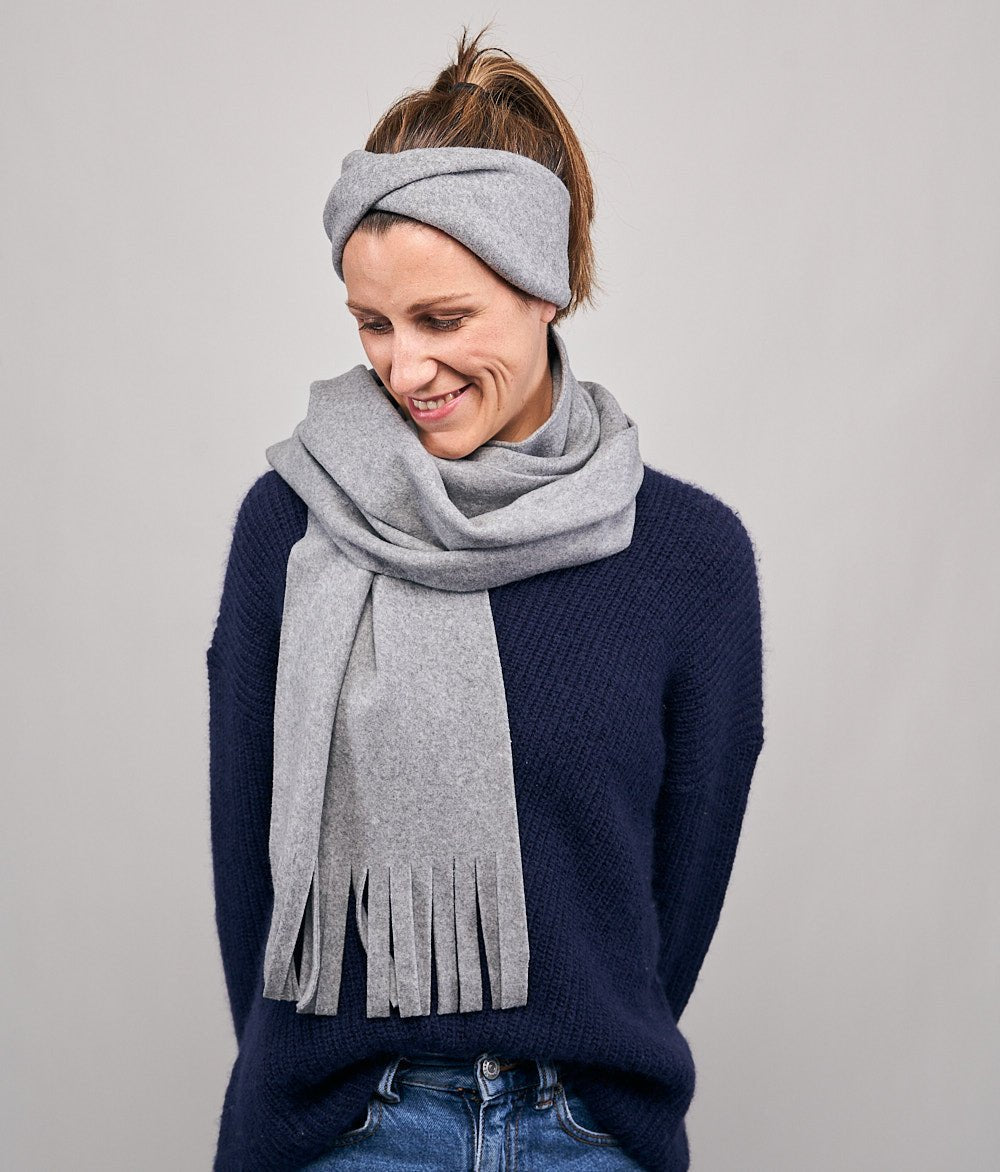 Stirnband Twist aus Bio Baumwolle - Stirnbänder - obumi - 166 - Soft Grey
