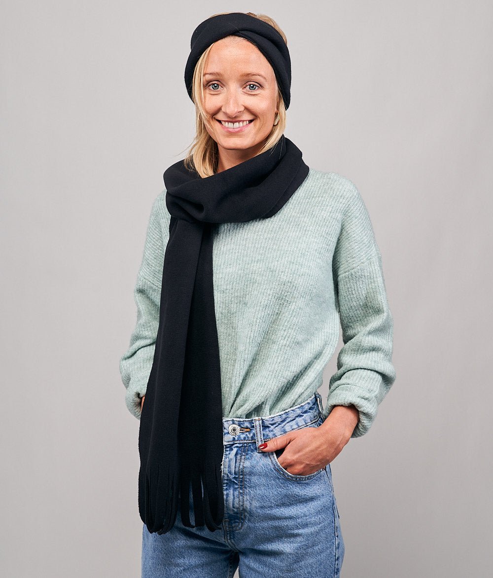 Stirnband Twist aus Bio Baumwolle - Stirnbänder - obumi - 170 - Black
