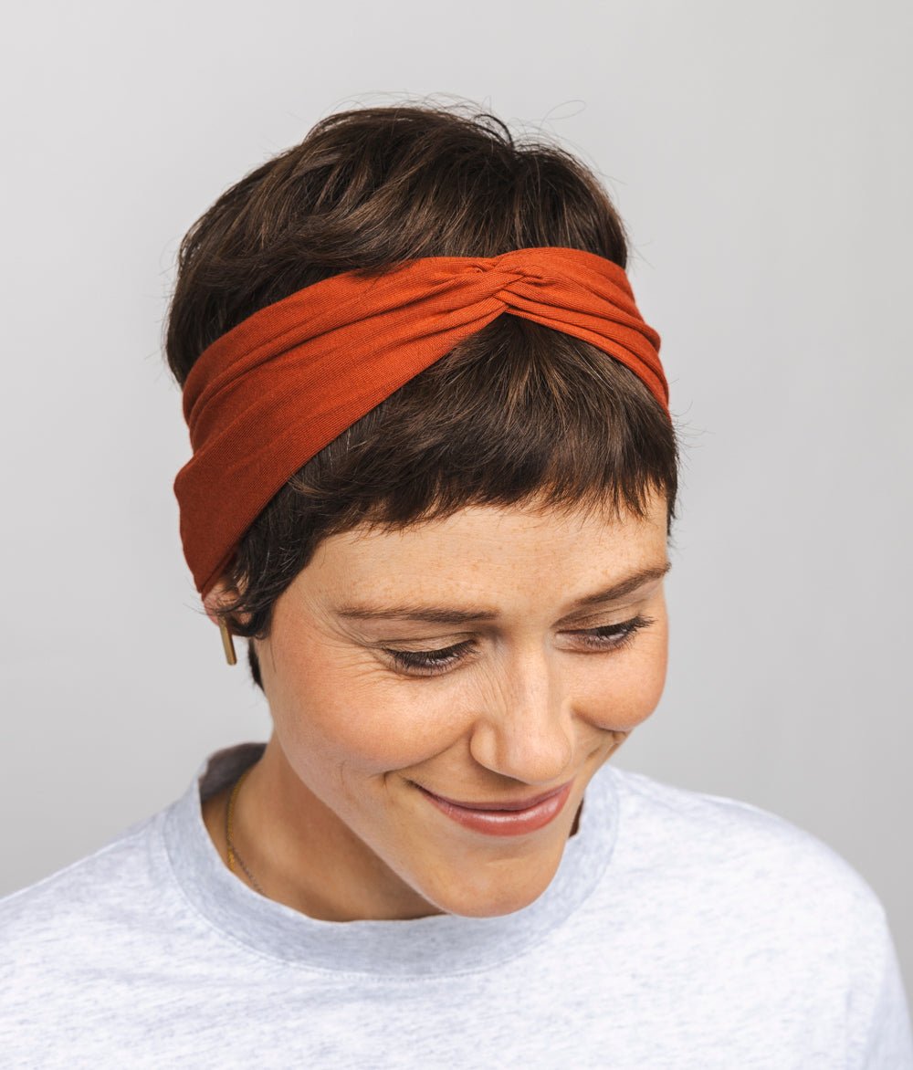 Haarband Bow aus TENCEL™ Modal - Stirnbänder - obumi - 445 - Henna