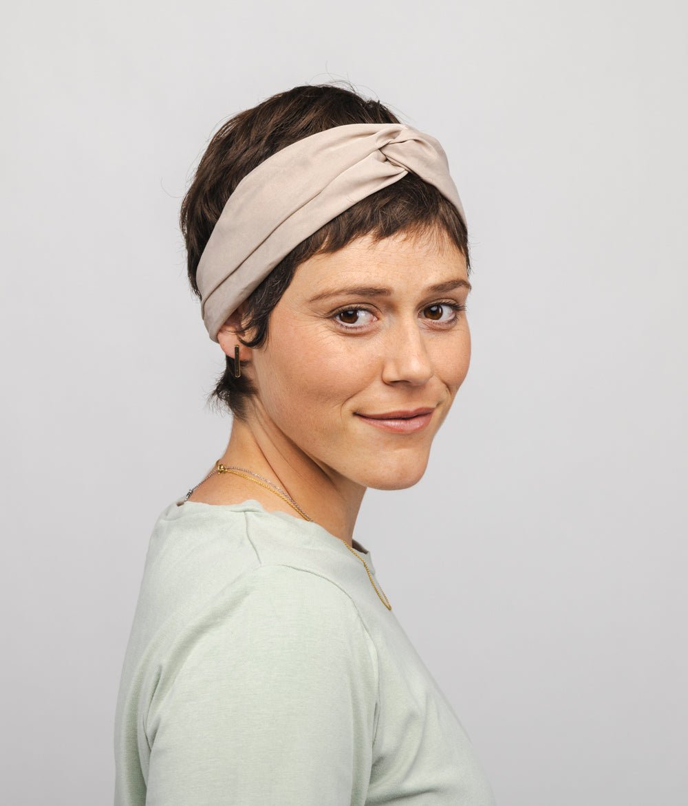 Haarband / Haarreif – verstellbar & bequem - Haarbänder - obumi - 257 - Beige - Lyocell