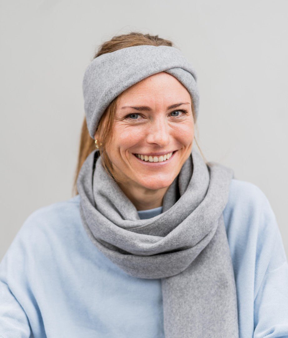 Schal aus Bio Baumwolle | 2.0 - obumi - 196 - Soft Grey