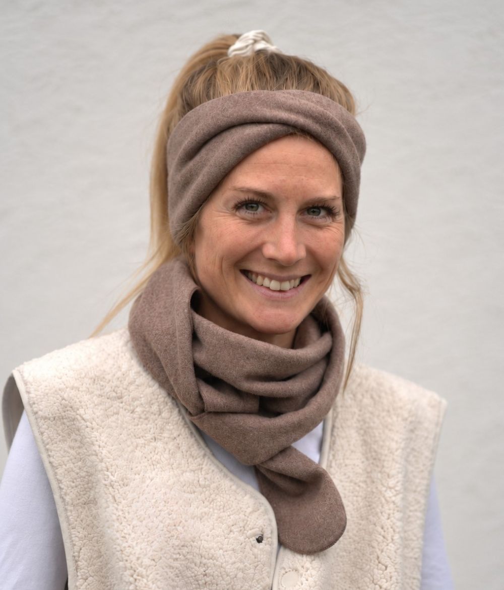 Schal aus Bio Baumwolle | Mini Scarf - obumi - 237 - Mocca