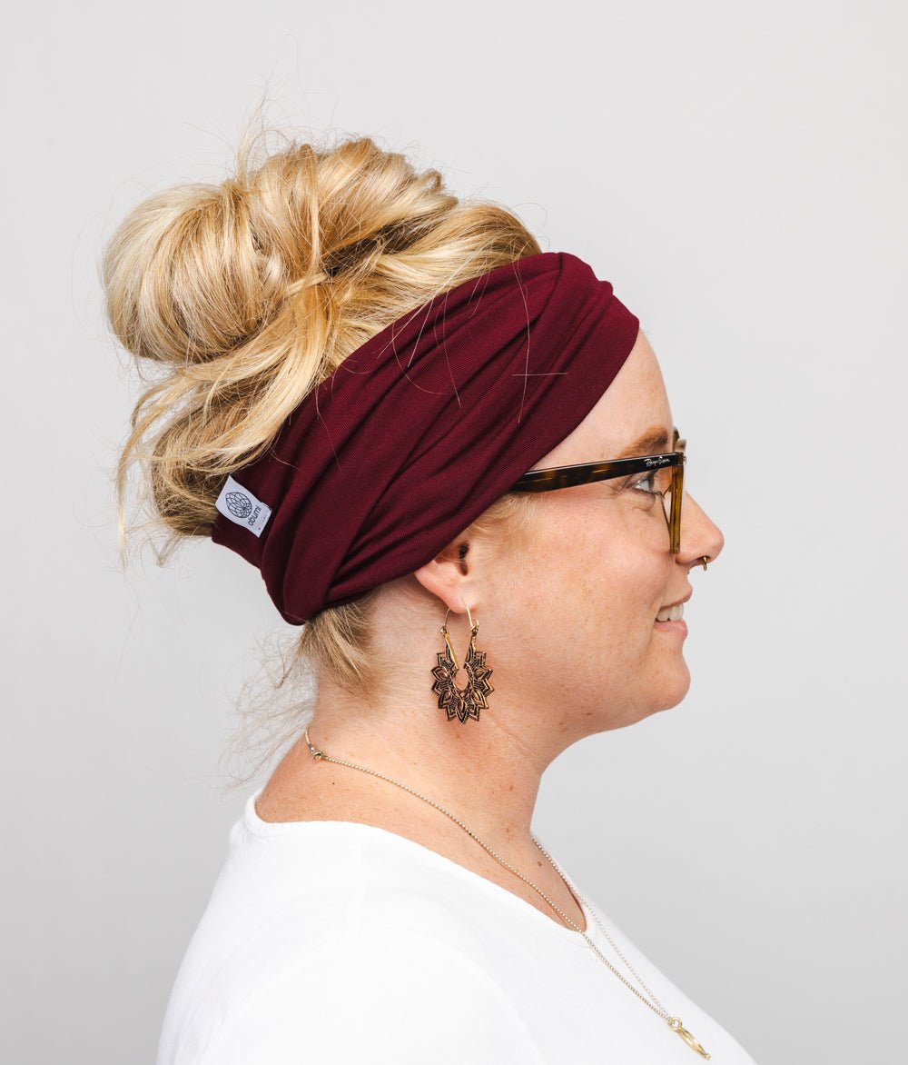 Stirnband Twist aus TENCEL™ Modal - Stirnbänder - obumi - 331 - Burgundy
