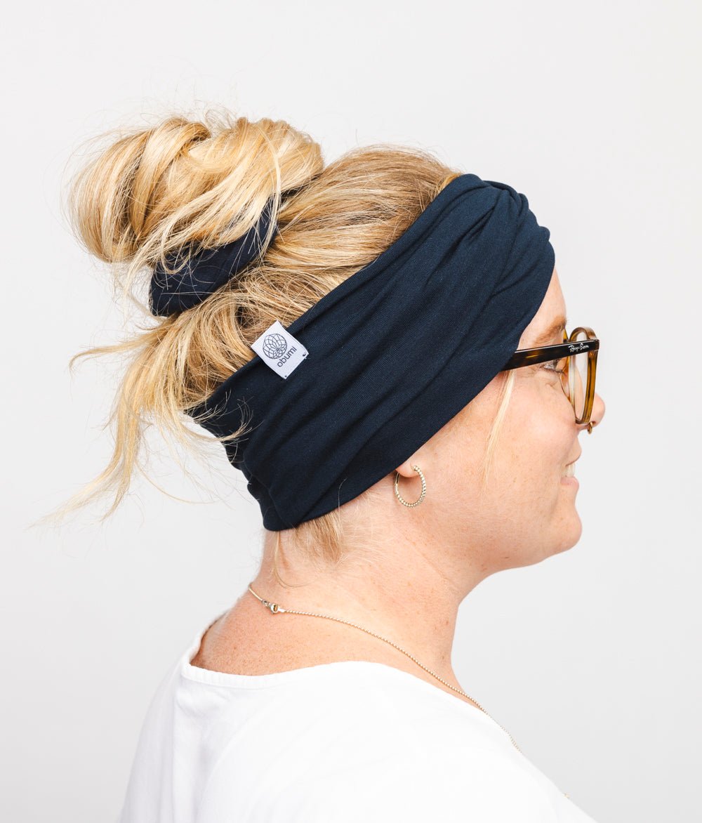 Stirnband Twist aus TENCEL™ Modal - Stirnbänder - obumi - 334 - Navy