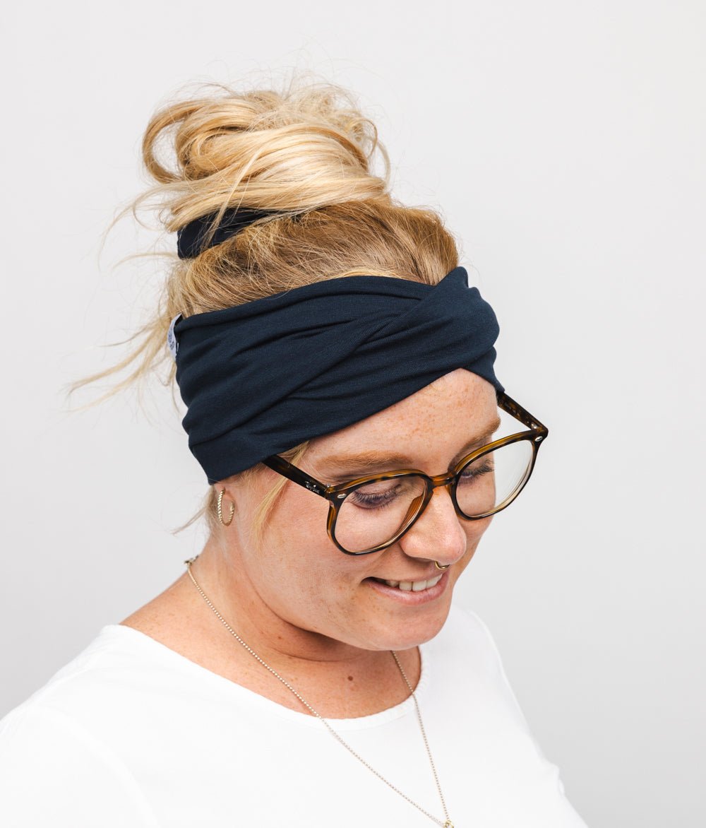 Stirnband Twist aus TENCEL™ Modal - Stirnbänder - obumi - 334 - Navy