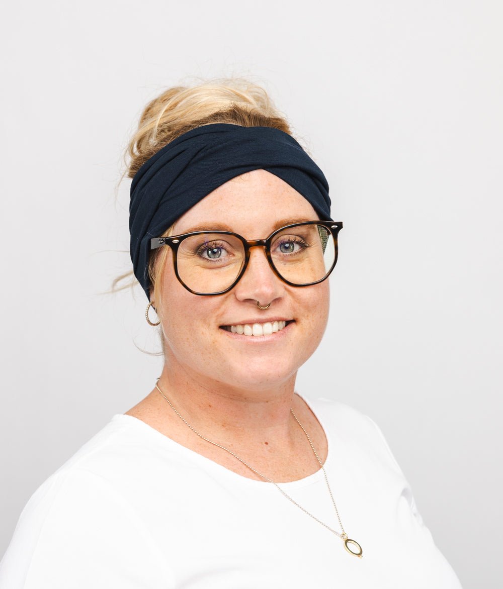 Stirnband Twist aus TENCEL™ Modal - Stirnbänder - obumi - 334 - Navy