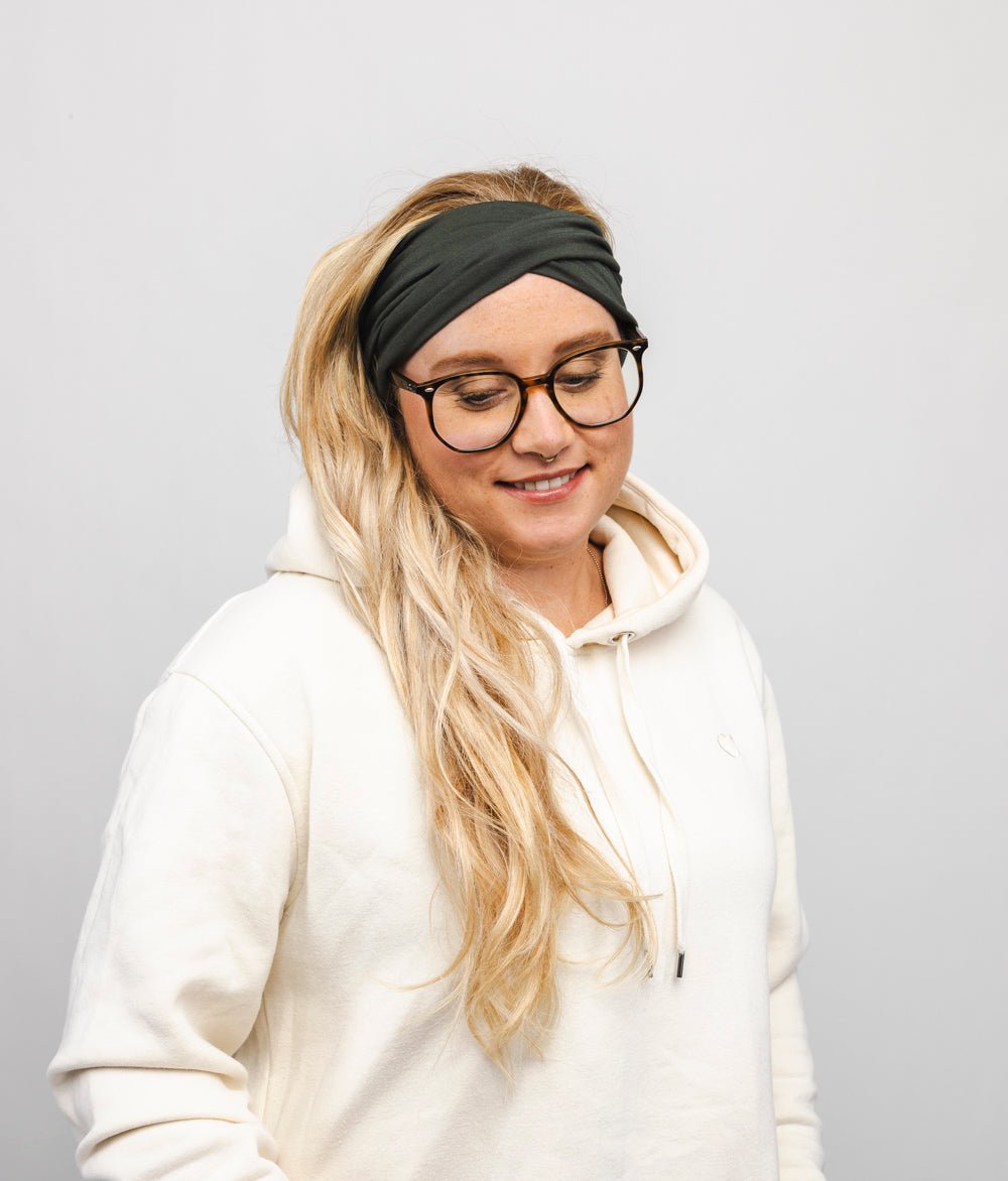 Stirnband Twist aus TENCEL™ Modal - Stirnbänder - obumi - 338 - Forest Green