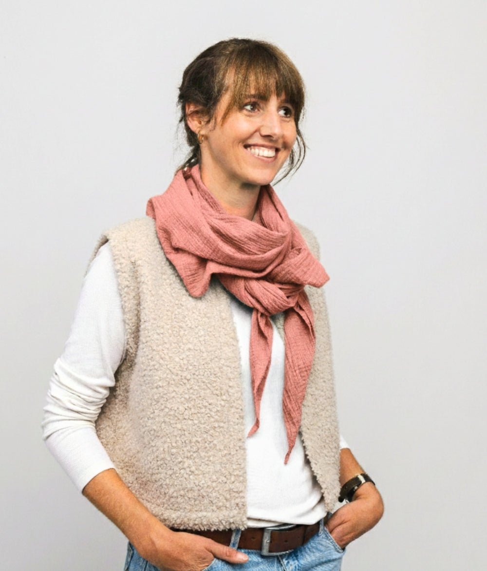 Tuch aus Bio Musselin - Schals & Halstücher - obumi - 028 - Rose