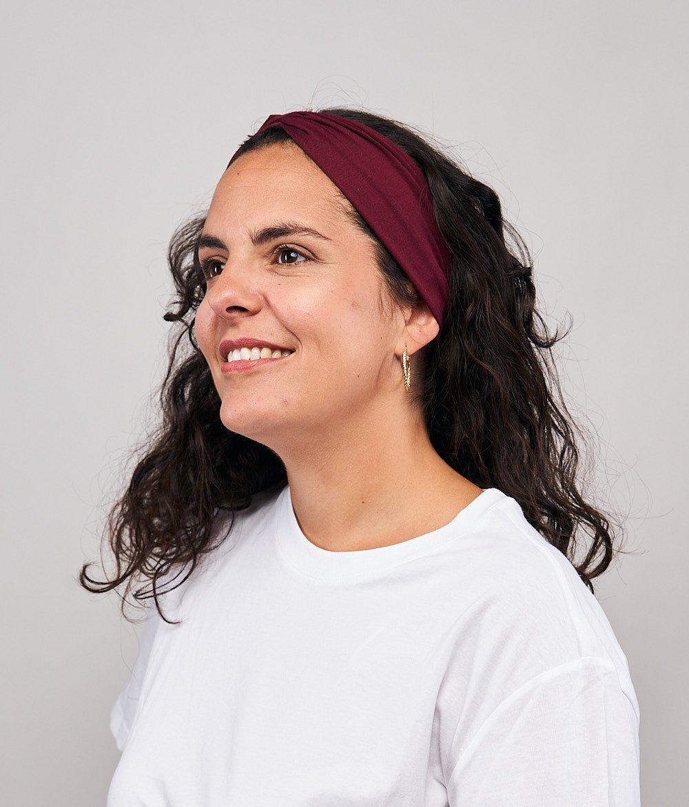 Haarband Bow aus TENCEL™ Modal - Stirnbänder - obumi - 441 - Burgundy