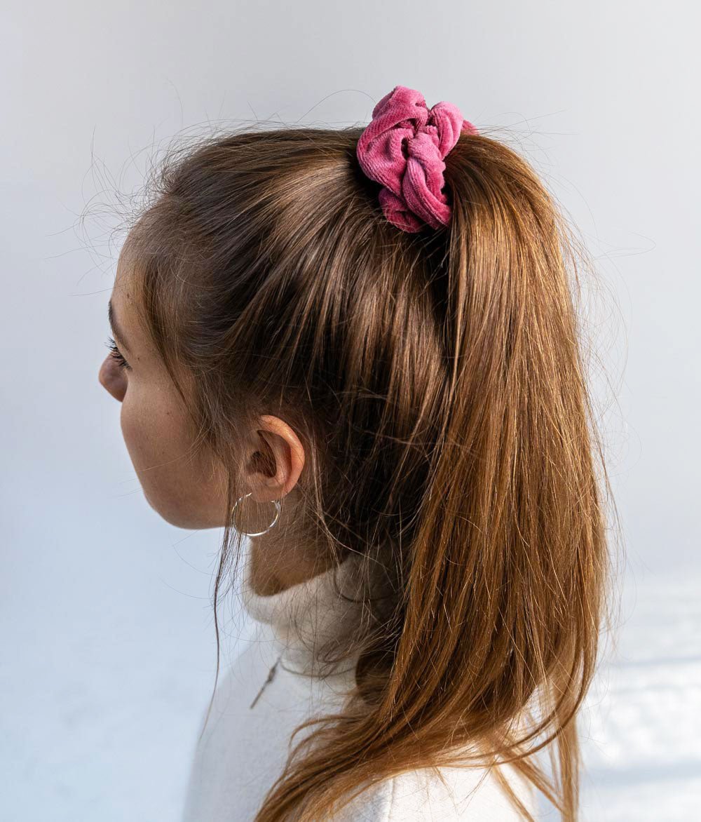 Scrunchie aus Bio Samt - Haargummis - obumi - 566 - Dusty Rose