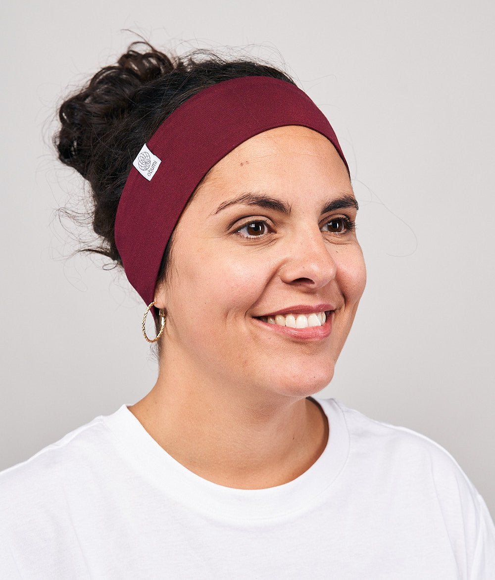 Stirnband Classic Schmal aus TENCEL™ Modal - Stirnbänder - obumi - 381 - Burgundy